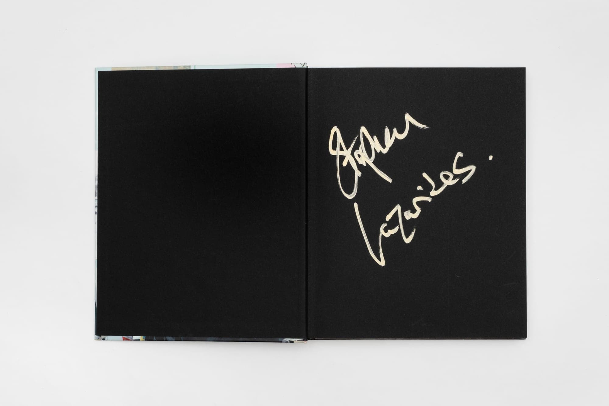 The signed title page of Banksy Captured