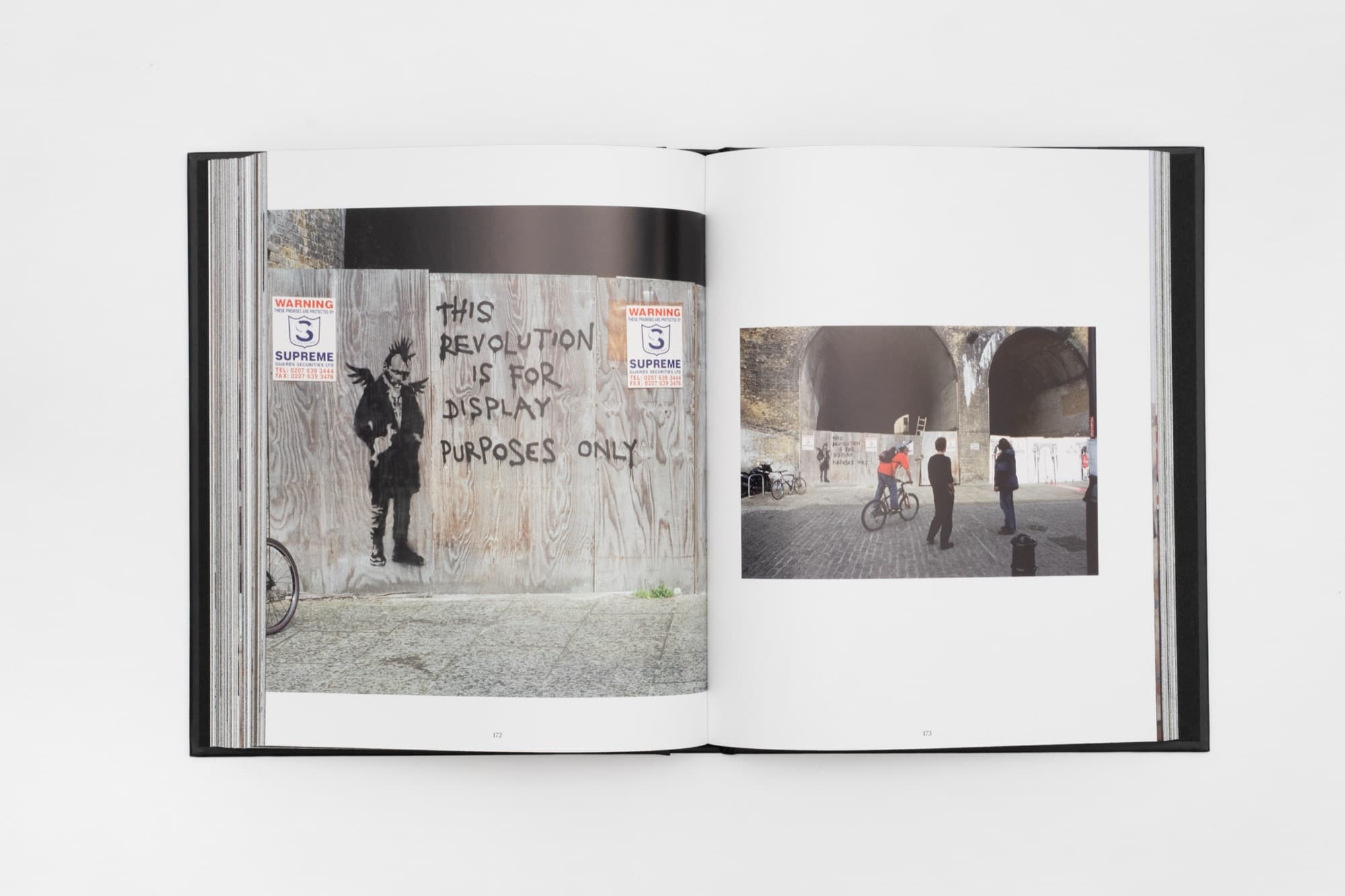 Spread — 'This revolution is for display purposes only', from Banksy Captured