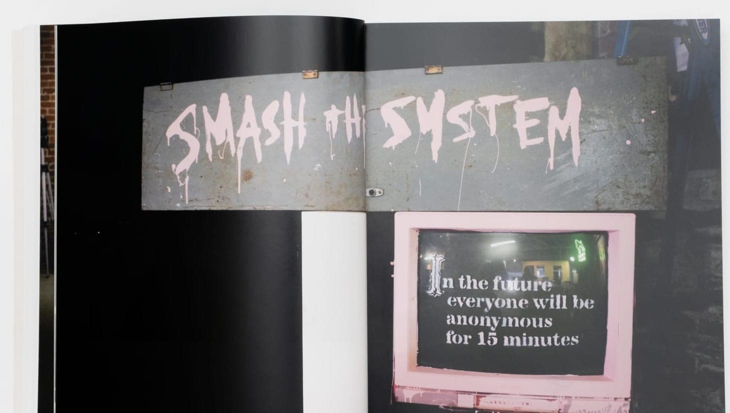 “Smash the System”, from Banksy Captured (pp.38–39).